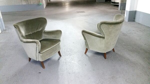 1/3 fauteuils Danois année 50 à Oreilles