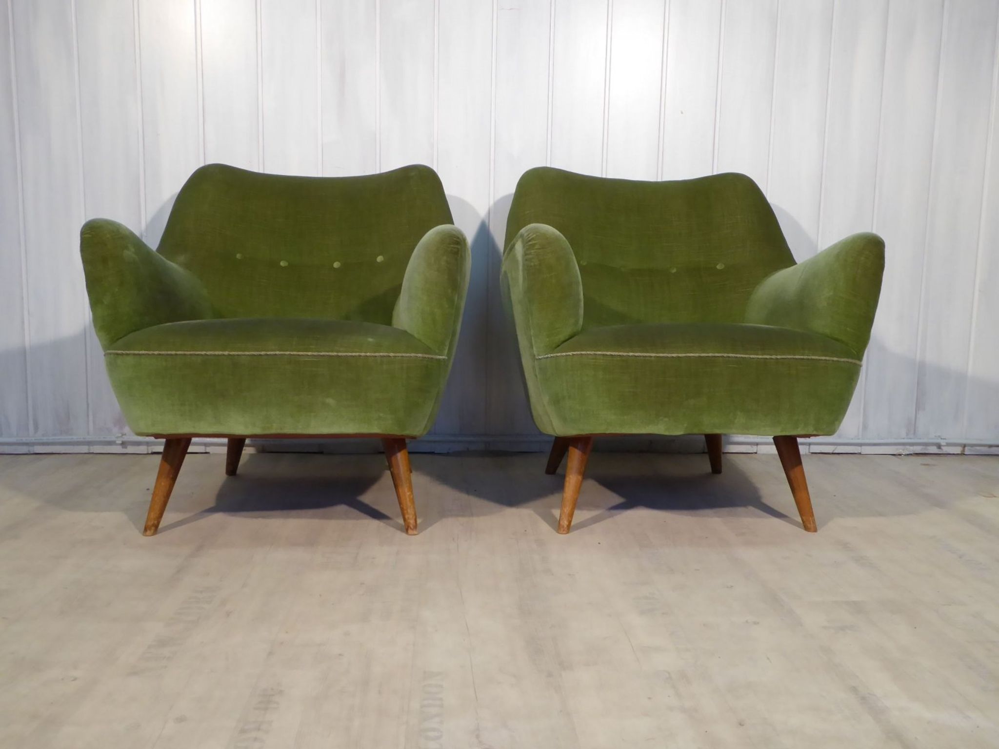 Sofa sofa year 50/60 organic iced green style Kurt Ostervig Organic Sofa