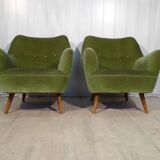Sofa sofa year 50/60 organic iced green style Kurt Ostervig Organic Sofa