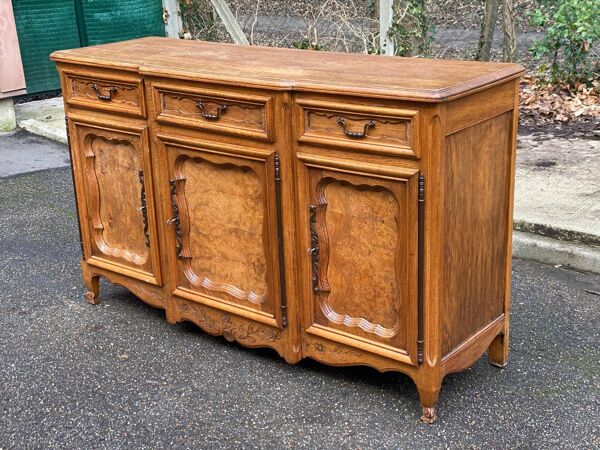 Buffet Louis XV époque 19ème en bois chêne massif