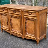 Buffet Louis XV époque 19ème en bois chêne massif