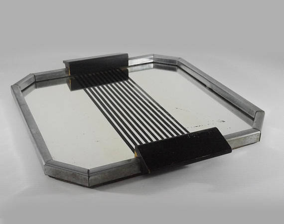 Art deco mirror tray