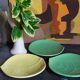 Three ceramic leaf cups 50s