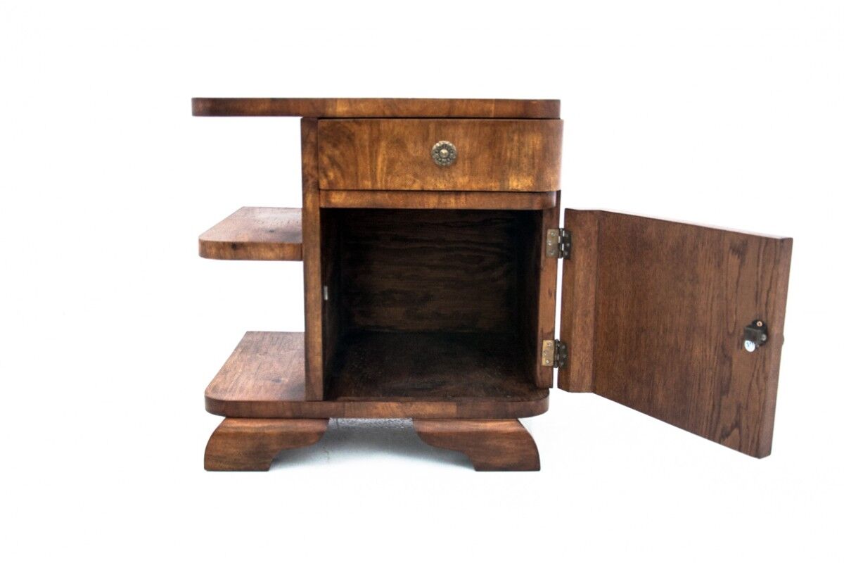 Art deco bedside tables, poland, 1950s