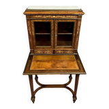 Bonheur du jour desk in Louis XVI style in precious wood marquetry circa 1850