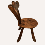 Brutalist Wabi Sabi milking stool or chair, France ca 1950