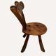 Brutalist Wabi Sabi milking stool or chair, France ca 1950