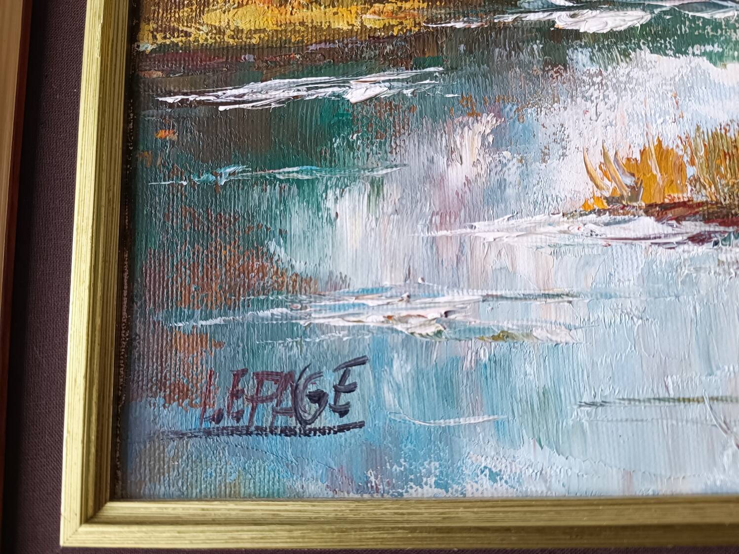 Tableau huile sur toile signé LEPAGE