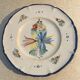 Earthenware plate by Antoine Montagnon Nevers