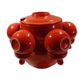 Sangria service from the 70s in orange ceramic