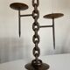 Raw beaten iron candlestick 1970