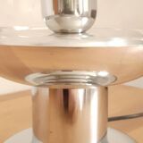 Space Age lamp in chromed metal and crystal, 1970