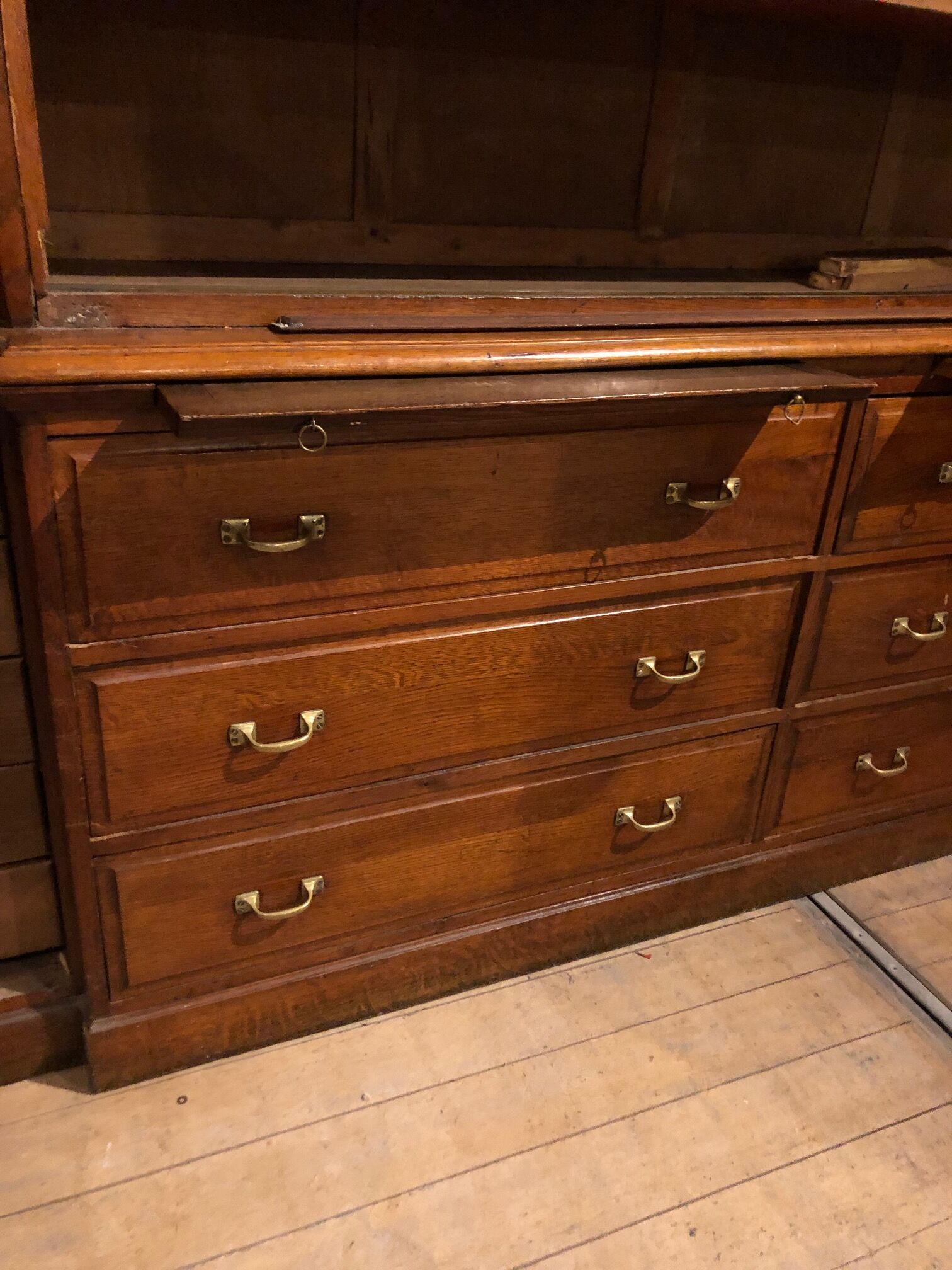 Former haberdashery in early twentieth oak furniture