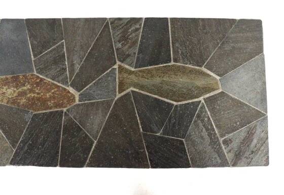 Vintage coffee table 'Fish' brutalist