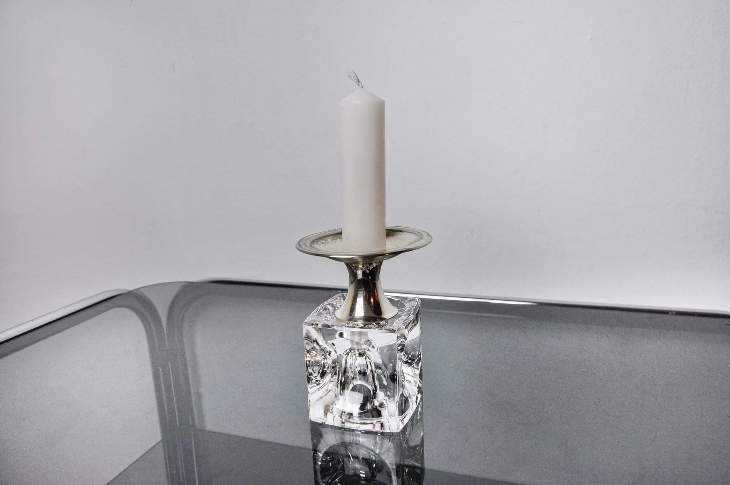 Ice cube candlesticks by Peill & Putzler, Germany, 1970