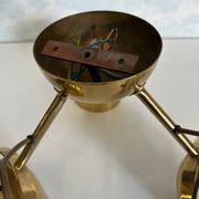 Brass ceiling light with 3 adjustable spotlights by Florian Schulz, Germany, 1970s