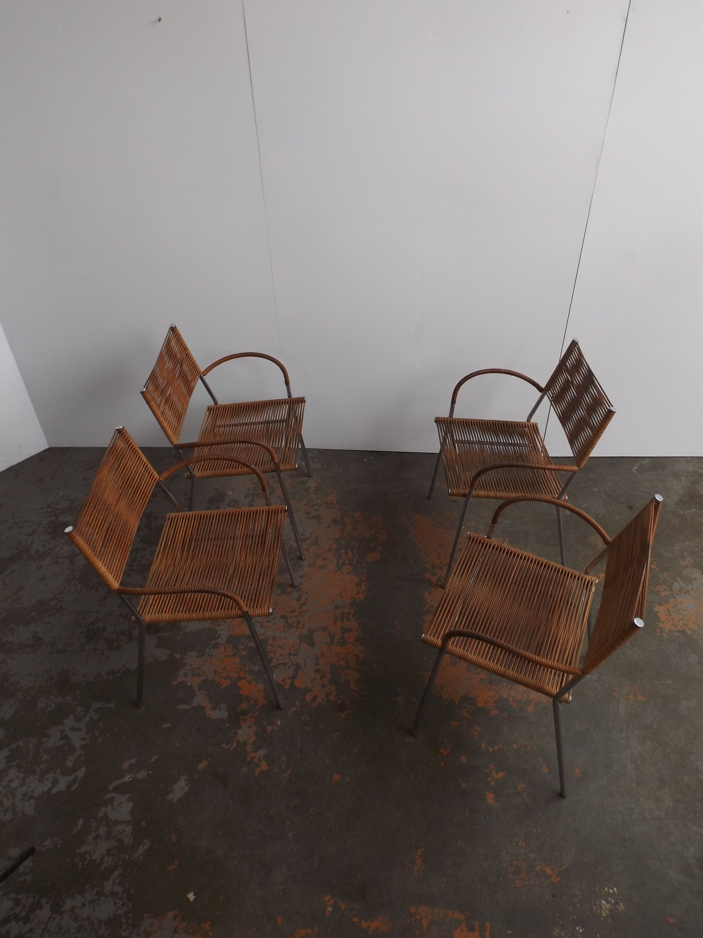 Set of 4 chairs by Tito Agnoli