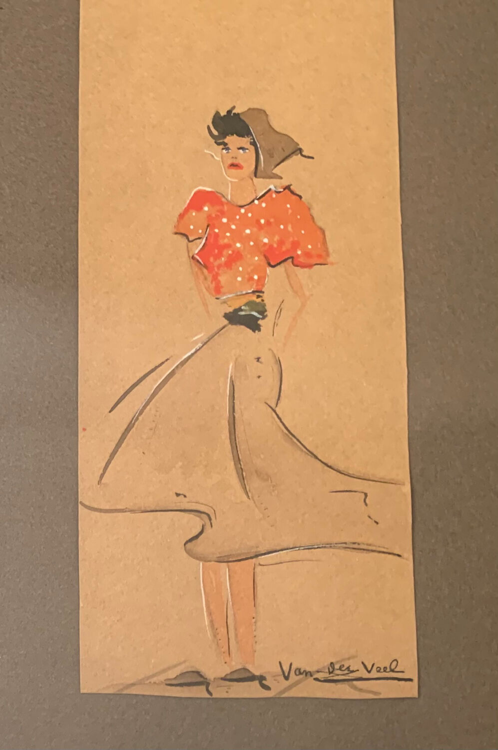 Dessin aquarelle « cow girl «