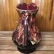 Old morvan small mass pitcher black & red ceramic vintage