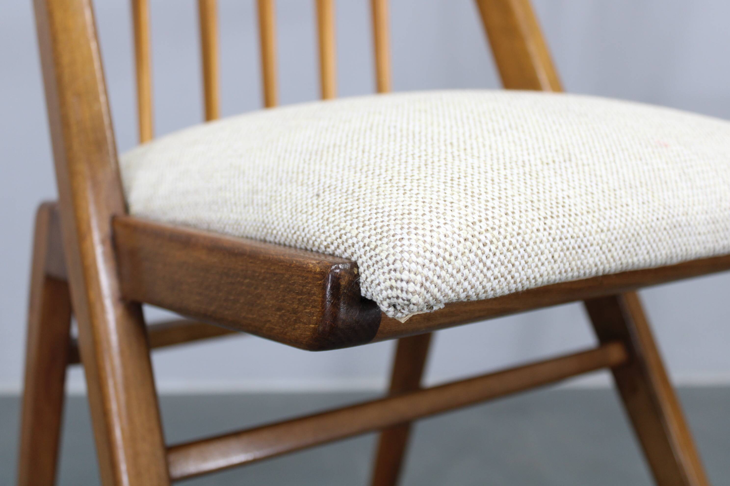 1970s Set of Four Beech Dining Chairs, West Germany