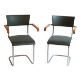 Art deco tubular Armchairs, 1930s set of two