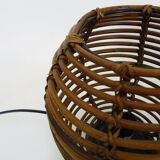 Pair of Mathias rattan lamps from the 90s