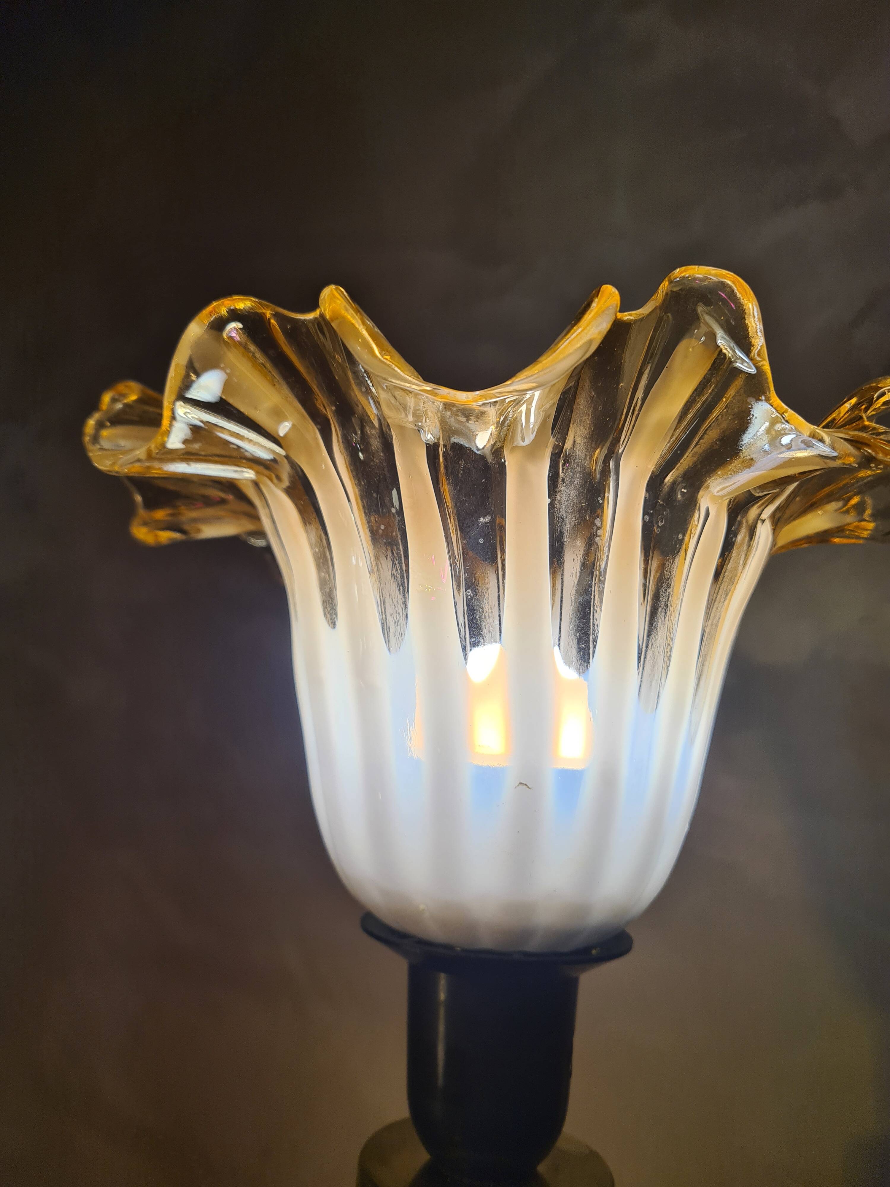 Mazda wooden lamp 1940 Murano tulip 60x45 very good condition
