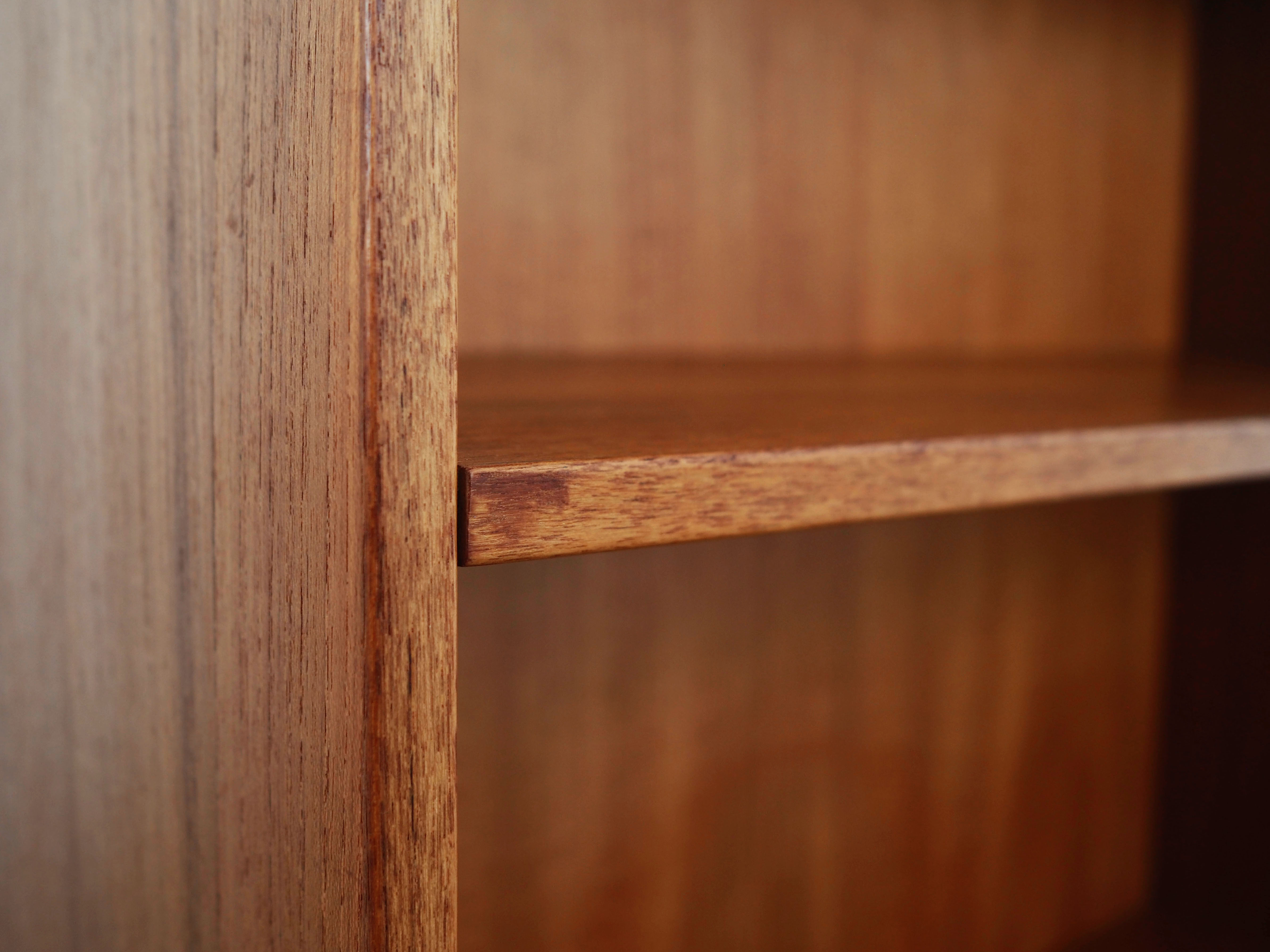 Teak bookcase, Danish design, 1970s, manufactured by Denka