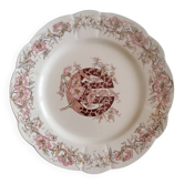 Assiette Longchamp terre de fer Robert Charbonnier 19ème s