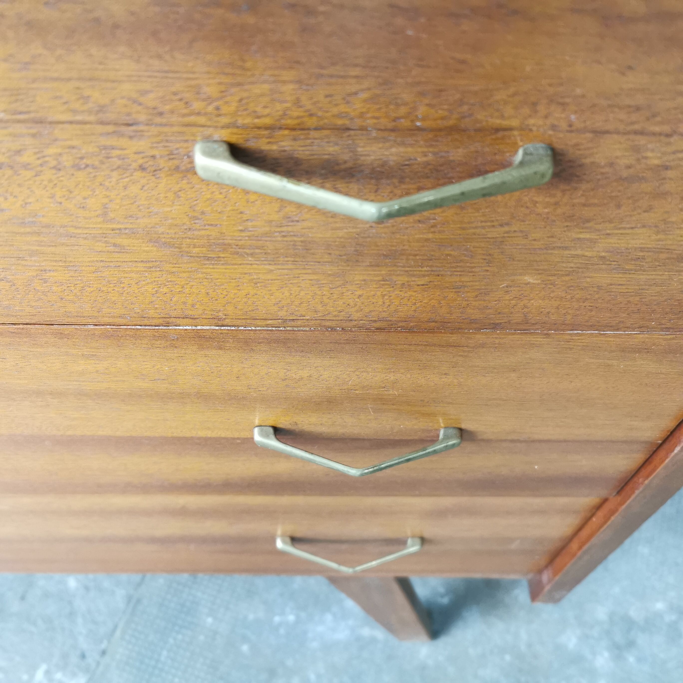 Vintage compass foot chest of drawers