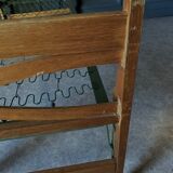 Bed with green metal braces 1960 a person foldable