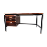 Desk in rosewood and legs in metal, of Danish design from the 1960s