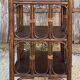 Small vintage shelf in rattan and wood — exotic bohemian, 60s 70s