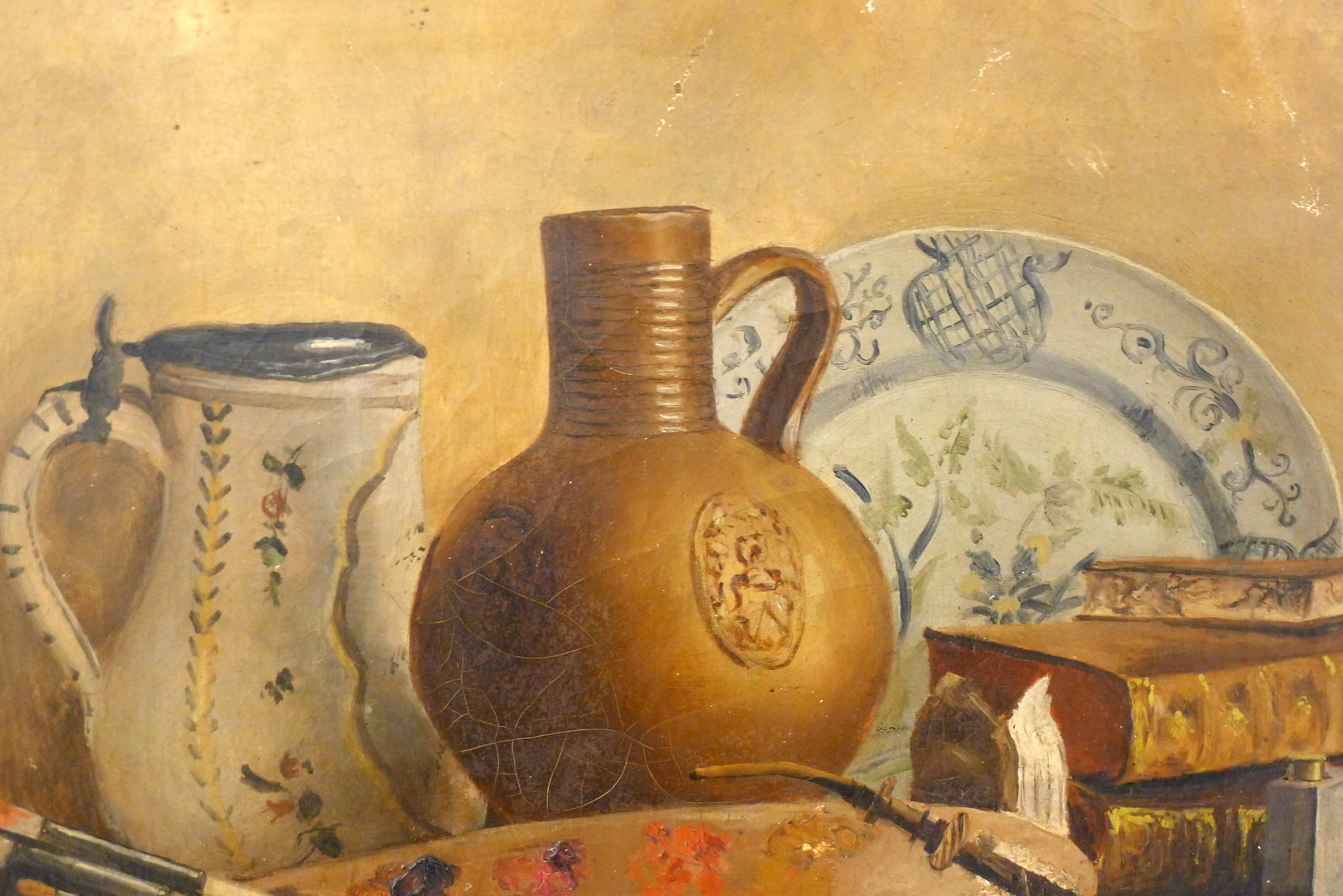 Still life oil painter late nineteenth