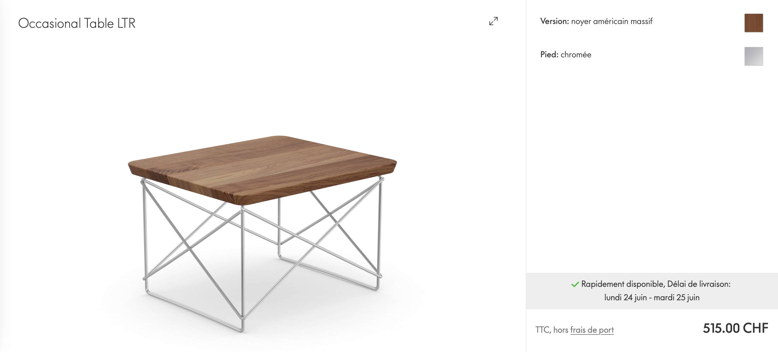 Occasional table Low Table Rod Base EAMES