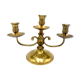 Brass three-arm candlestick