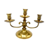 Brass three-arm candlestick