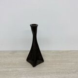 Brutalist bronze candle stick, 1970s