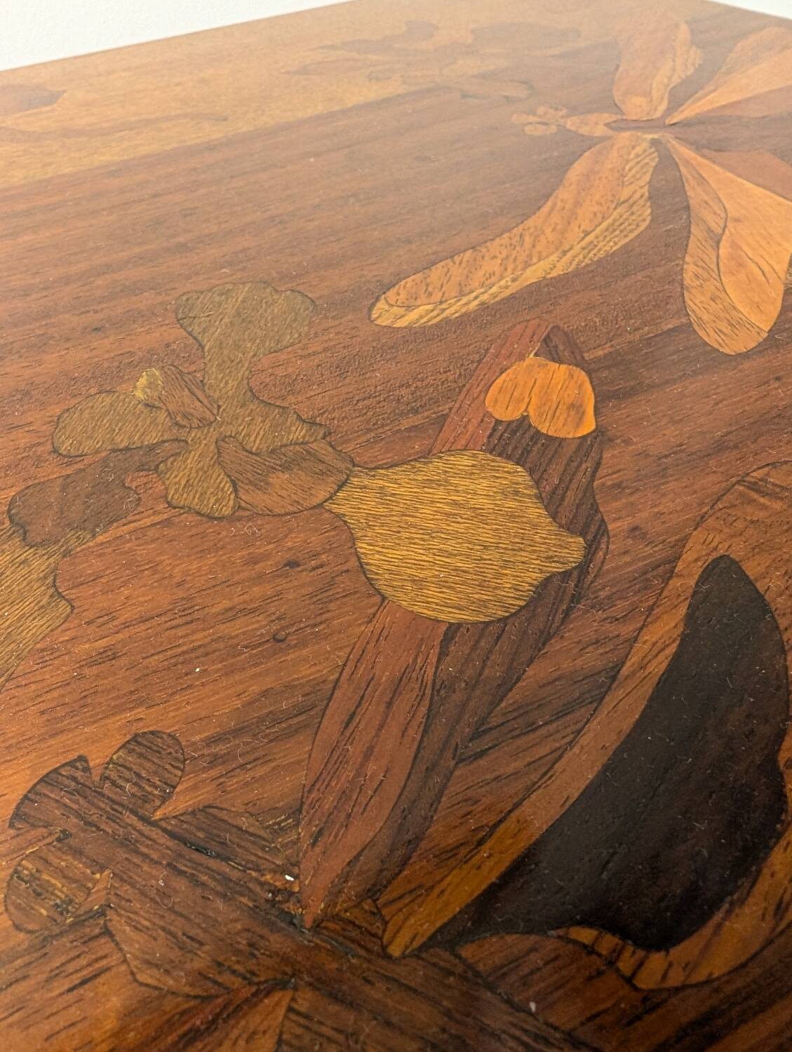 Émile Gallé Gueridon – Art Nouveau, dragonfly decor, v