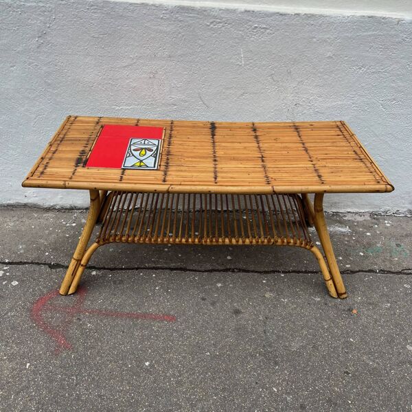 TABLE BASSE carreaux de ROGER CAPRON 1960