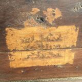 Old solid oak chest early XVIII Brutalist