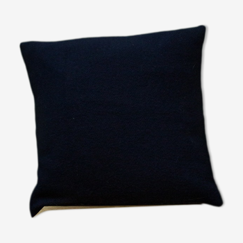 Navy blue upcycled cushion cover in wool 45x45cm