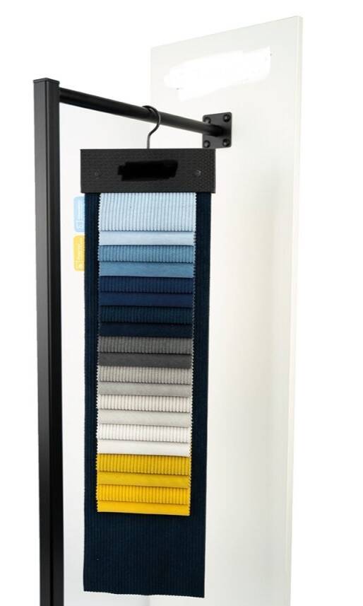 Fauteuil vintage en velours côtelé Revêtement bleu océan