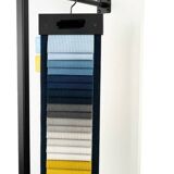 Fauteuil vintage en velours côtelé Revêtement bleu océan