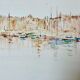 Tableau aquarelle honfleur bretagne