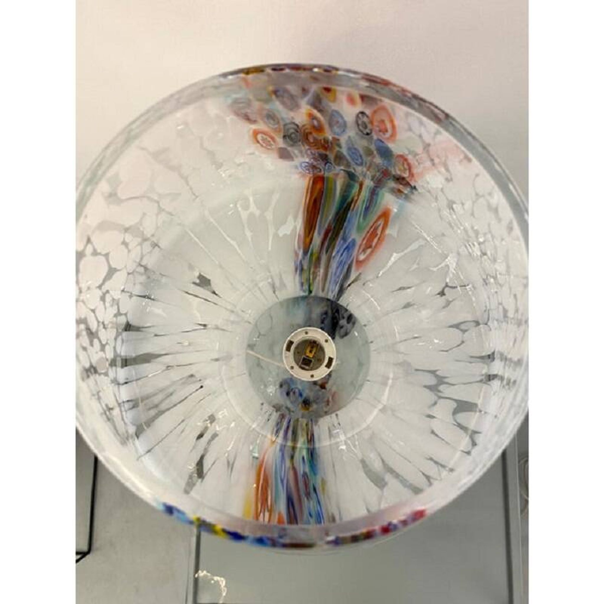 Contemporary Murano Glass Style Venetian Multicolored Millefiori Murrine Table Lamp