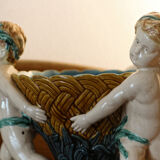 Majolica cherub cut