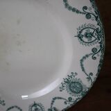 Old round dish in Terre de Fer, Pierrefonds model