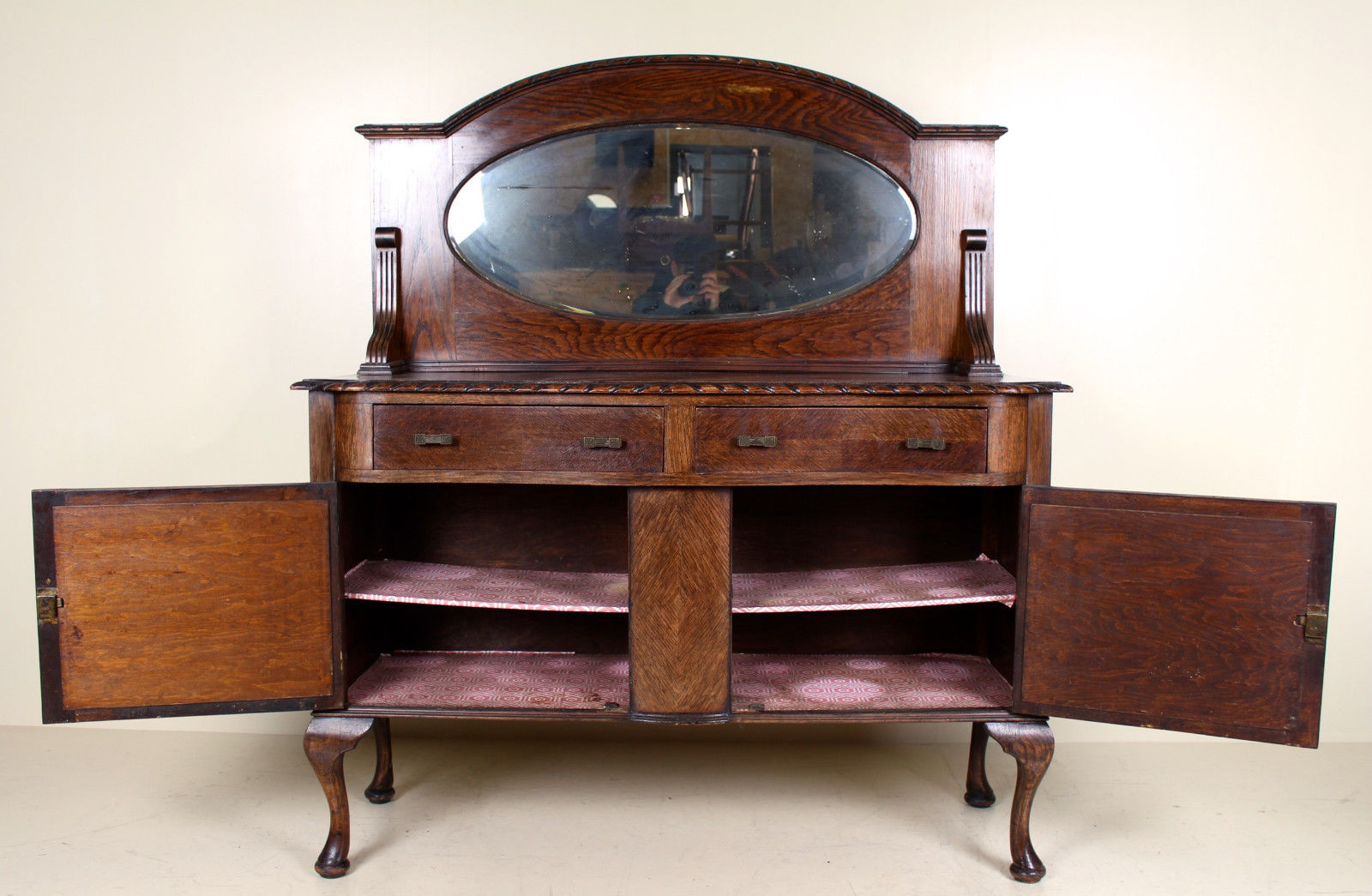 Hairdresser in carved oak arts crafts