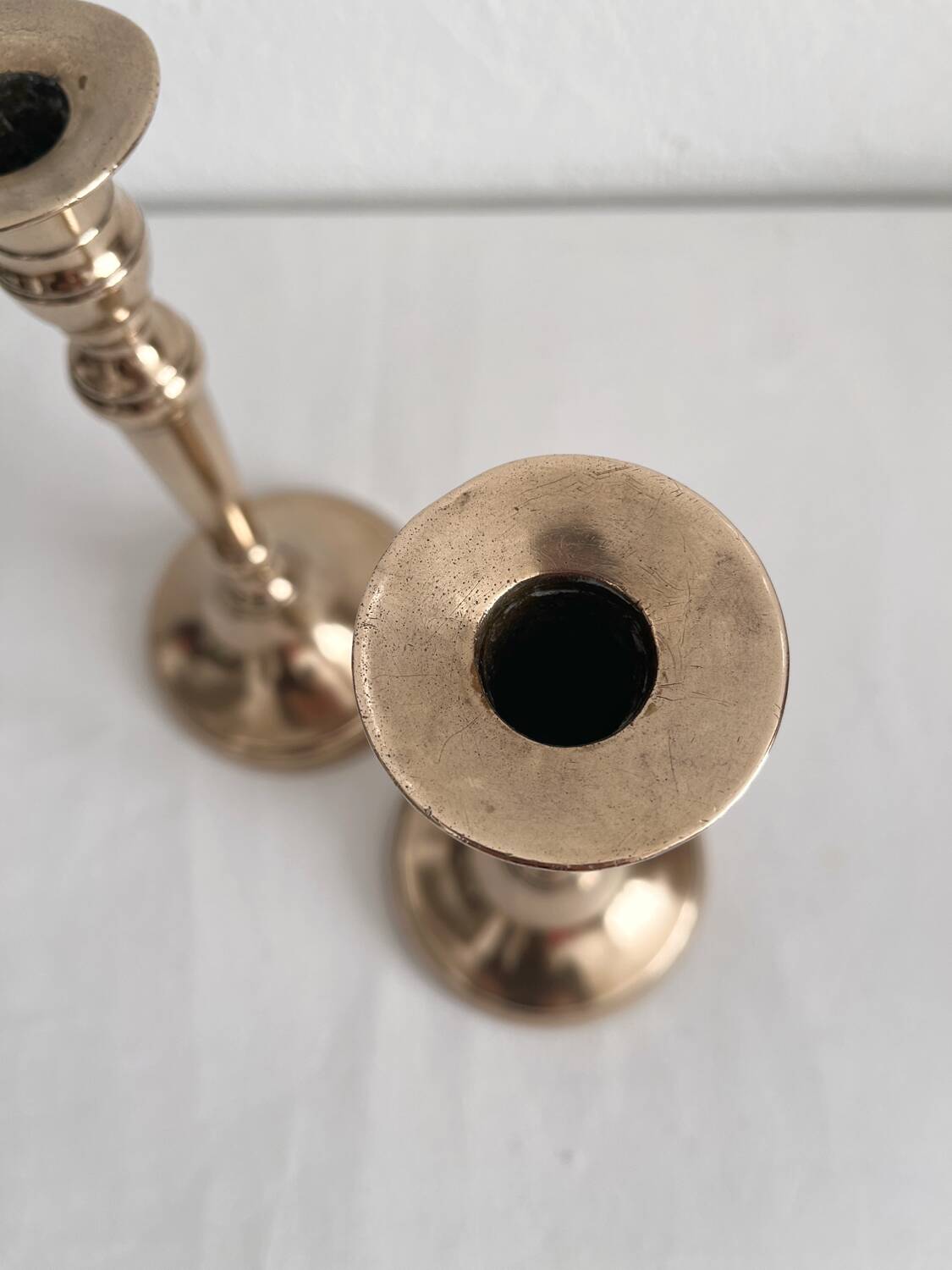 Antique candlesticks candlesticks baluster in brass copper